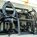 Large Black Picture Frame Set with Mirror Shelf Sconce Vintage
