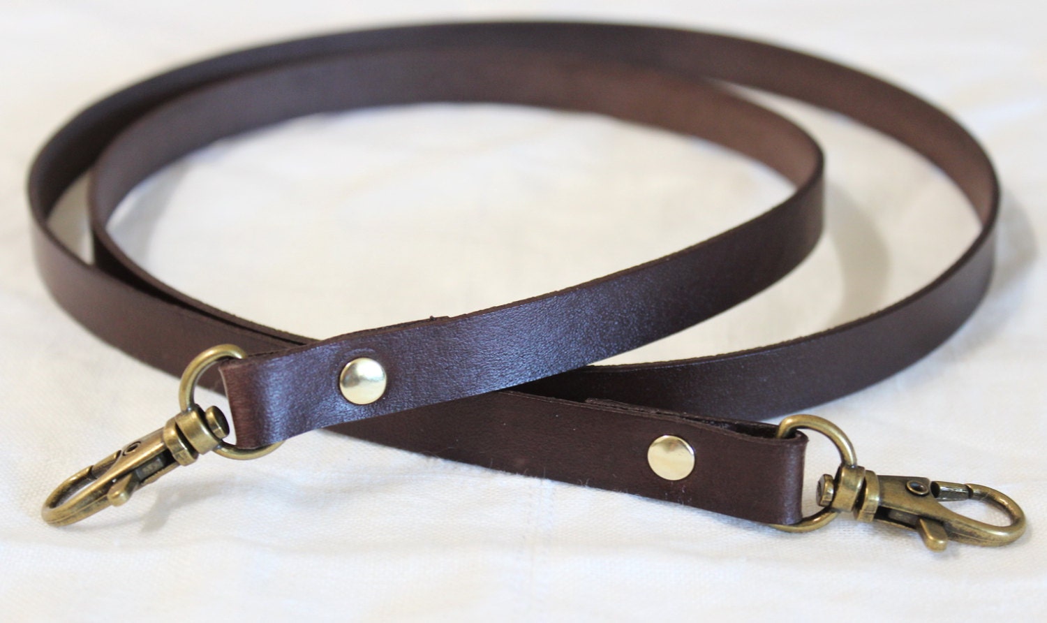 Long cross body leather strap with a swivel snap by cocosheaven