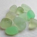 reserved for marina -Lovely shades of pale and UV green - 10 small nicely frosted pieces - English sea glass