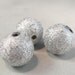 Textured Bead, Glistening Silver, 16mm Rounds, 8 pcs