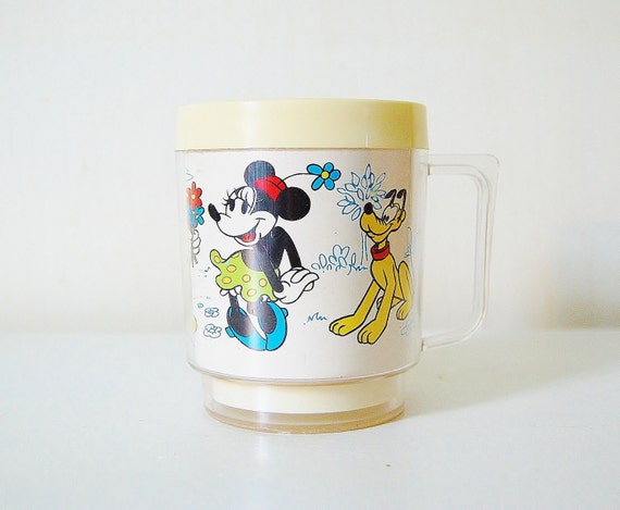 Etsy Disney vintage Cup  SeeDollyRun on Vintage by disney cup Mouse Mickey Plastic Mug