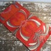 Vintage Vera Neumann Dish Towel Red Floral Towel Kitchen Towel