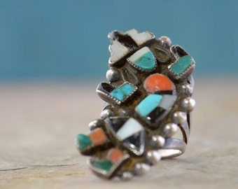 1950s Zuni Shalako Dancer Ring 4 1/2