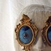 Surrealist Eyes for your wall No. 3, Brown eyes smiling in the blue