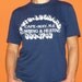 Vintage 1980's Pete Leonard Plumbing Heating Blue Soft Thin indie t-shirt 80's New Jersey tee shirt