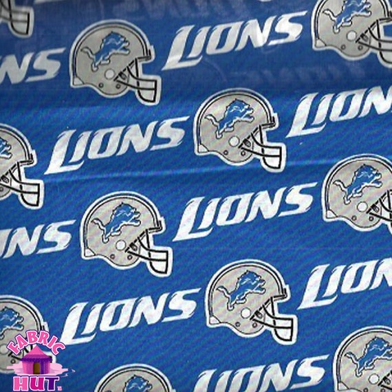 1556551 NFL Detroit Lions Blue Cotton Fabric By by FabricHut67