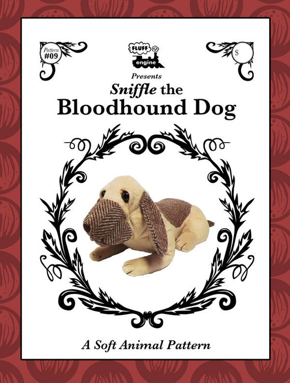 Bloodhound Dog plush toy dog pattern