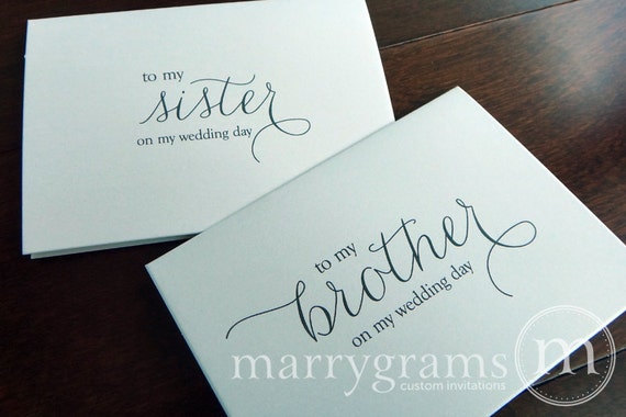 Wedding Card to Your Brother or Sister Siblings of the