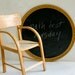 Big Art Deco Magnetic Chalkboard in Vintage Wooden Frame