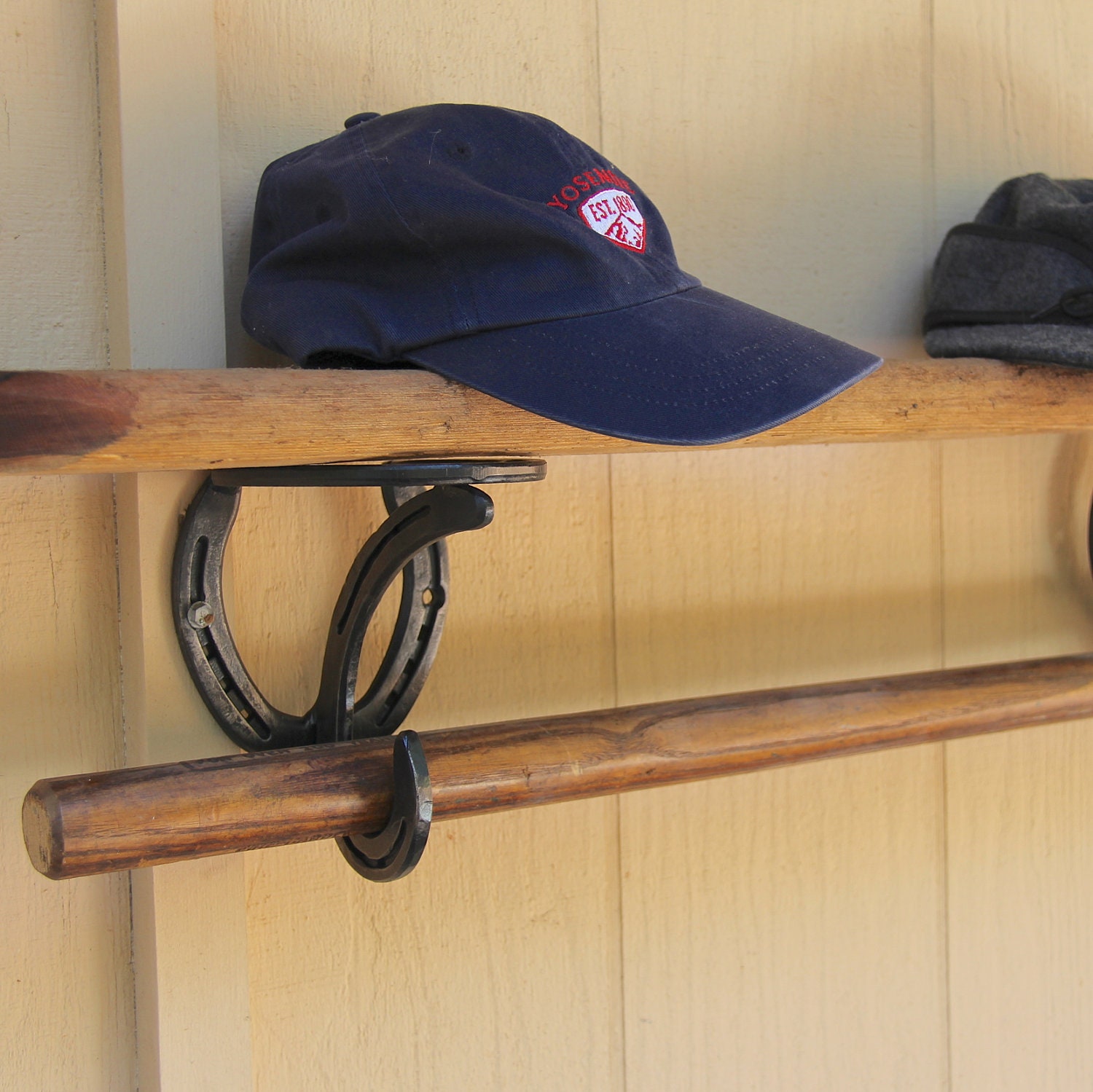 2 Horseshoe Shelf Bracket hooks supports for shelves pole