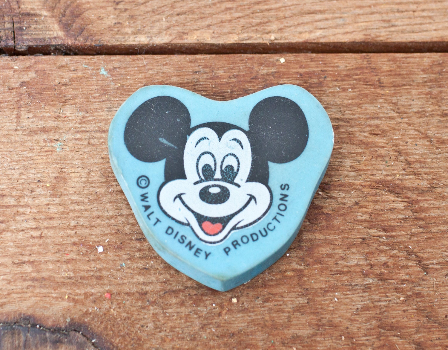 Vintage Mickey Mouse Eraser Blue Disney Eraser by whiskyginger