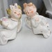 Vintage Kissing Angels - Cherubs - Pair - Made in Japan - Shelf Sitters - Commodore - Napco