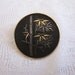VIntage Lucky BAMBOO DAMASCENE Pin Brooch AMITA Japan Japanese Asian Gold & Silver Inlay