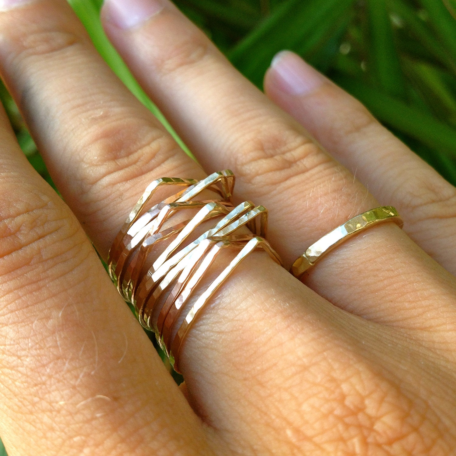 stackable teardrop ring