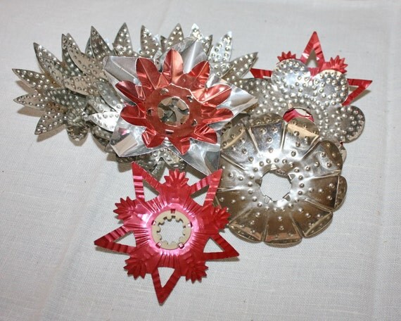 antique christmas light reflectors punched tin metal lot of 13 antique christmas light reflectors punched tin metal lot of 13