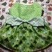 Small Mint Christmas Tree Dog Party Dress / Harness