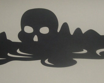 Skull Island, Captain Hook, Peter Pan, Neverland, Silhouettes for framing and party decorations