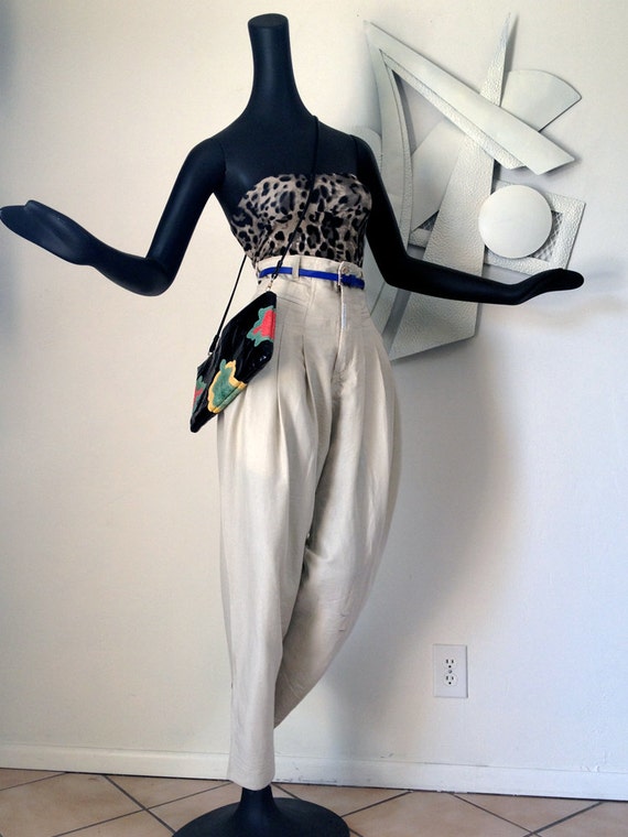 Z. CAVARICCI Pants Vintage 80s Party 1980s High Waisted Waist