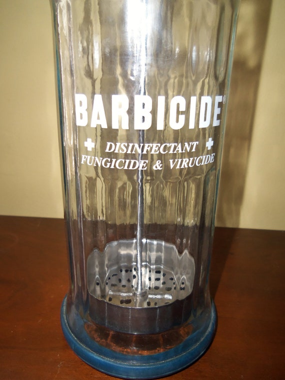 Vintage Barbicide Jar Disinfectant Barber by NostalgicNuance