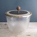 Vintage Clear Pyrex Bowl with Metal Lid