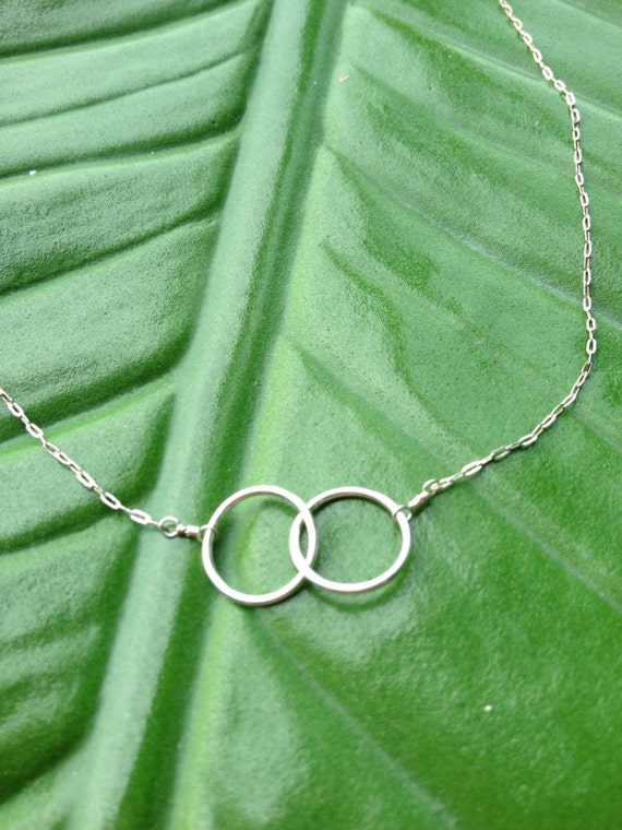 Sterling Silver Double Loop Eternity Necklace