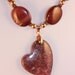 Chunky Purple Lepidolite LAzY HEArt Necklace and Earring Set, Mookite Gemstone Jewelry