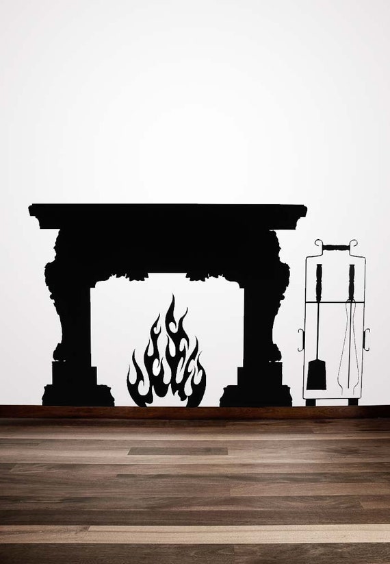Fireplace Mantel Vinyl Decal Fireplace Mantle Fireplace