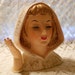 Vintage Rare Lady Head Vase with Cape Bracelet and Hand GrantCrest Japan