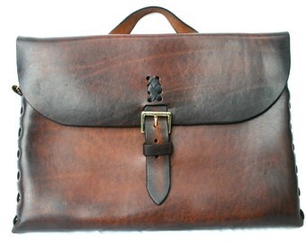 Leather Attache/ Messenger / Laptop Bag