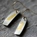 Gold & Silver Drop Earrings, Keum Boo, Unique Mixed Metals, OOAK Gift