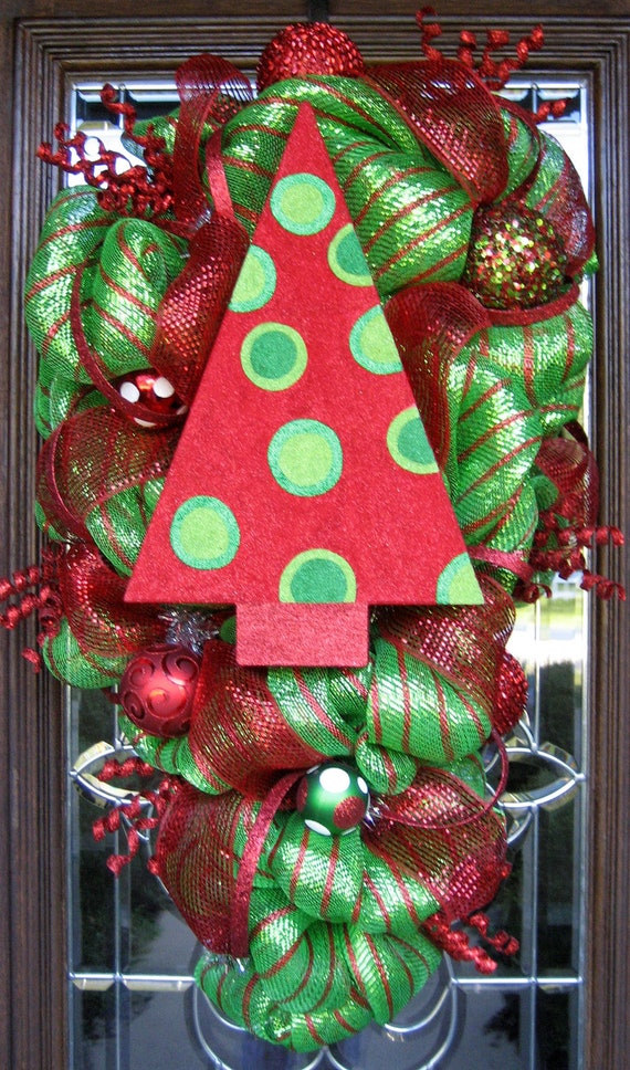 deco mesh christmas tree swag wreath deco mesh christmas tree swag wreath