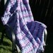 SALE Crochet Purple Stripes Fans with a Ruffle Edge Afghan Blanket Throw (was 100) Reserved for Joan Ciulla