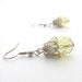 Bridesmaids Jewelry, Iridescent Yellow Earrings