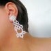 Clip earrings of tatting Aurora - gift for her - wedding accessories - handmade Jewerly