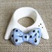 Vintage Shirt Collar & Tie Salt and Pepper Shakers - Retro Mid Century Mens Clothing Blue and White - Vintage Salt and Pepper Shakers