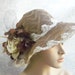 Wide Brim Brown Hat, Kentucky Derby Hat, Garden Party Hat or Victorian Tea Party