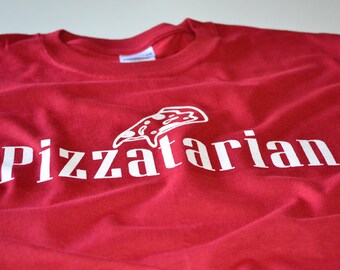Pizza shirt Pizzatarian pizza pie lover t shirt foodie cheese pepperoni tshirt geekery screenprint gift for husband son boyfriend father
