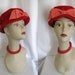 SPRING SALE - Vintage Glenover Red Felt Cloche Hat