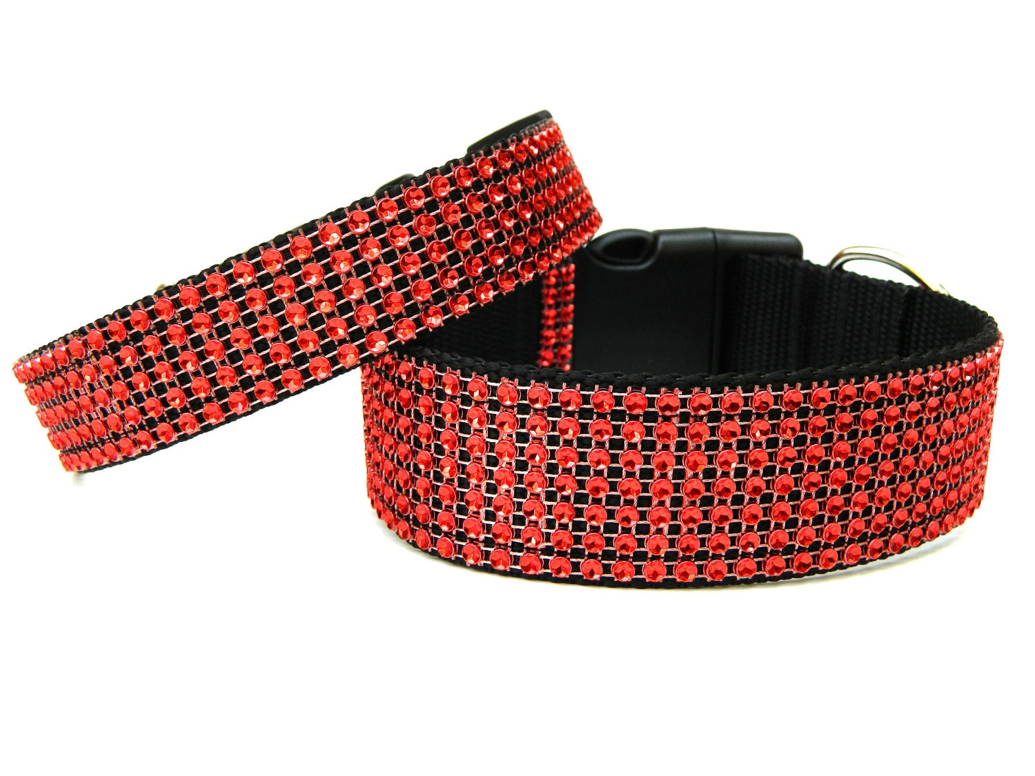 Rhinestone Dog Collar 1.5 Red Dog Collar