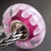 GlassBonBon Pink Lotus normal size Chrysanthemum Girls Dream SRA Lampwork European Charm Bead BHB silver core fits trollbeads