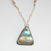 Necklace Handmade Abalone Shell Silver Glass Beads Free Shipping Jewelry made in Montana USA