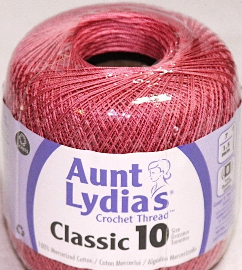 Aunt Lydias classic crochet thread size 10color dusty rose