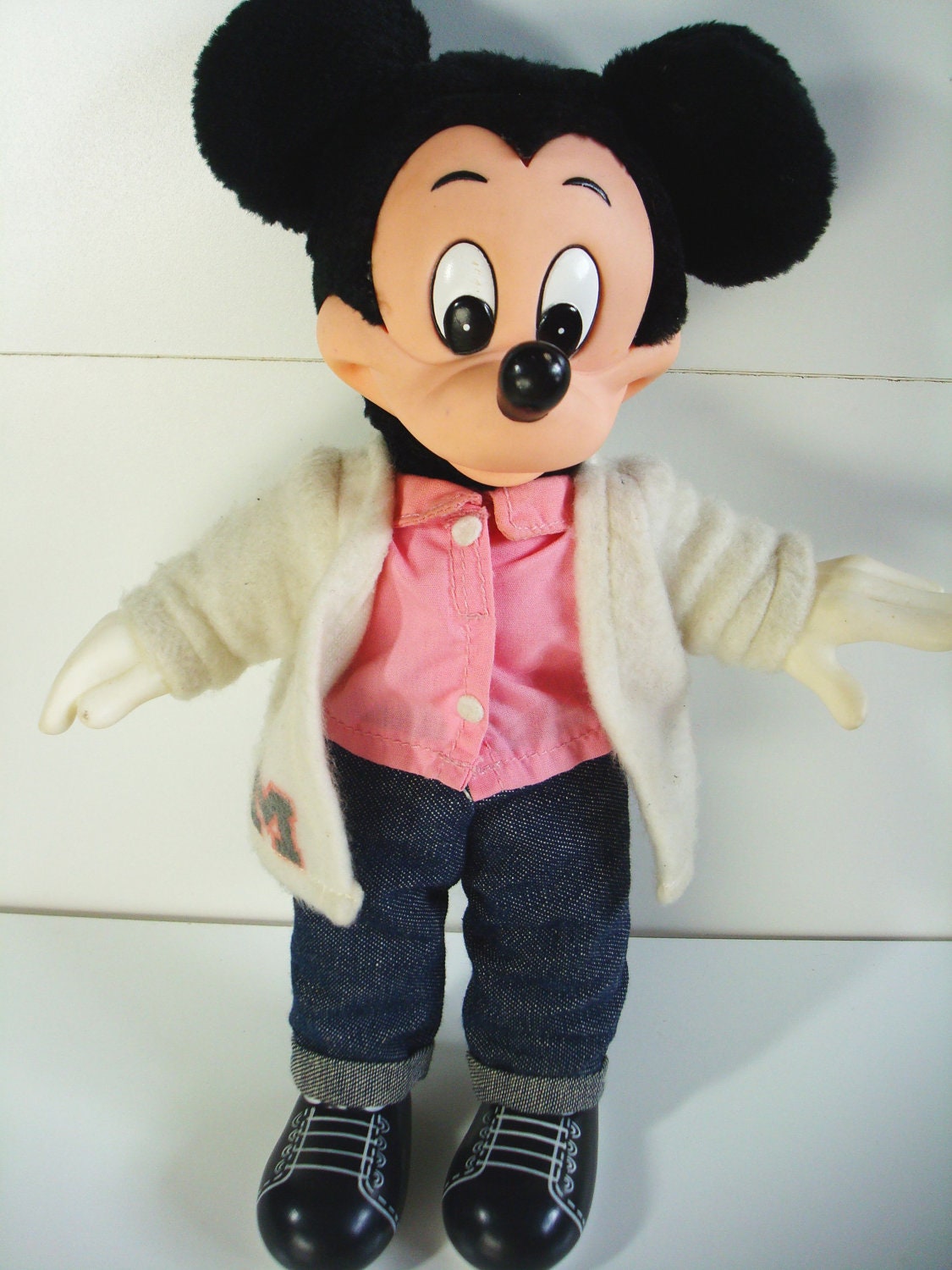 vintage mickey mouse plush doll