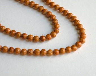 Riverstone beads in brown round gemstone 4mm full strand 4278GS