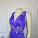 RESERVED Vintage Nightgown Adonna Purple Nylon Lace & Satin V Neck Defined Lace Waist Modern Medium to Large