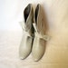 Vintage Beige Leather Boots
