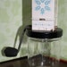 1950s Androck Nut Chopper/Spice Grinder, Blue & White Snowflake Design