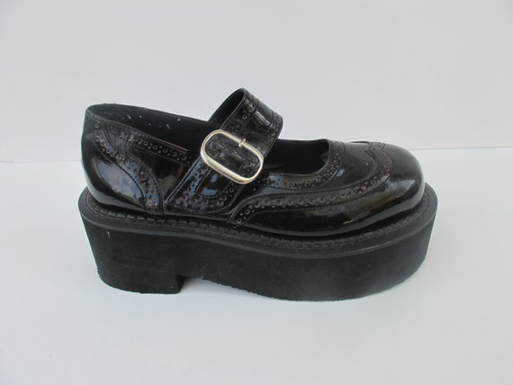 shiny black mary janes