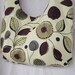 Hobo cross body purse deep purple, maroon and beige flowers and stripes pocket and snap