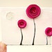 Fusia Pink Paper Flower Rosette Art-Mixed Media Artwork-Wall Decor for Nursery Art, Baby's Room, Anniversary for Her